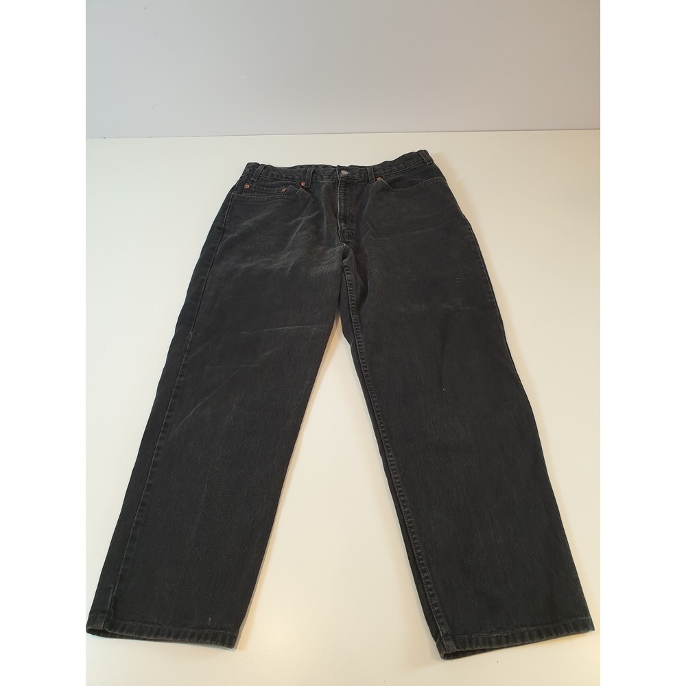 VTG Levis 550 Jeans Mens 38x30 Black Relaxed Fit Tapered Leg Denim Pants